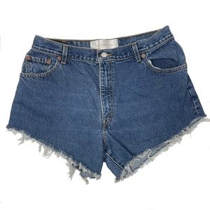 Levis 550 Cut Off Denim Shorts Size 16